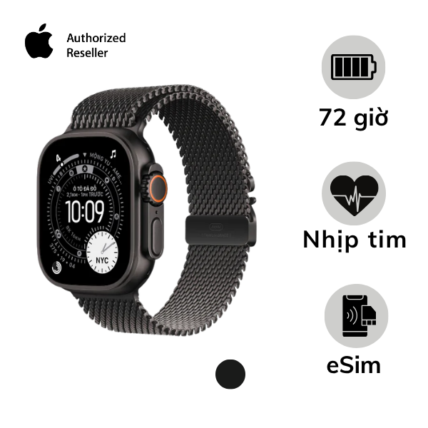 Apple Watch Ultra 3 (2025) 49mm 5G Viền Titan Dây Thép
