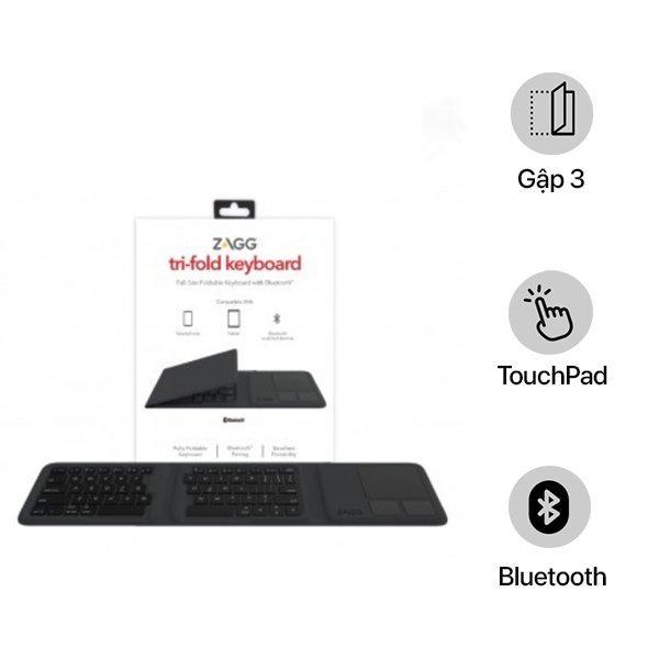 103203612-QSD - Bàn phím gấp 3 ZAGG Universal Keyboards Qua Sử Dụng