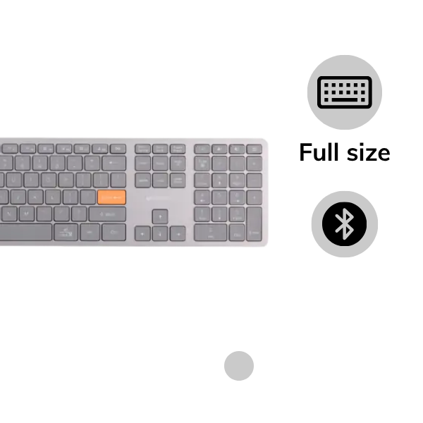 Bàn phím nhôm không dây Bluetooth MicroPack Silent Lifestyle K-310W