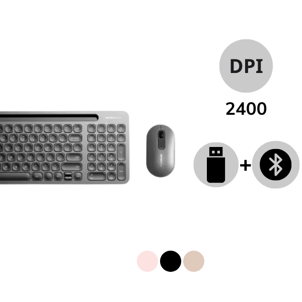 Bộ bàn phím chuột Bluetooth MicroPack Lifestyle KM-238W
