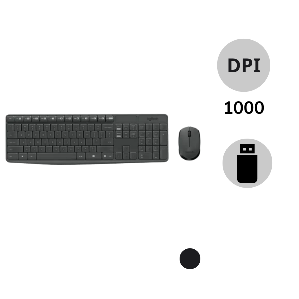 Bộ bàn phím và chuột không dây Logitech MK235