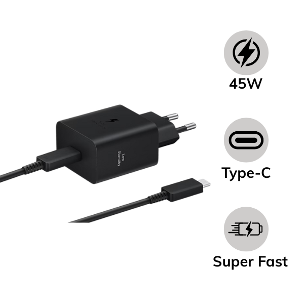Bộ Cốc Cáp + Cáp Sạc Samsung 45W Type C - EP-T4511XBEGWW