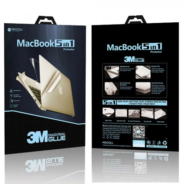 Bộ dán MacBook Air 13 inch 2018 MOCOLL 5 in 1 Full