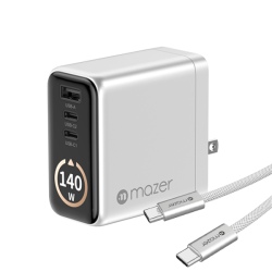 Bộ sạc kèm cáp Mazer PD140W Ai Prestige GaN