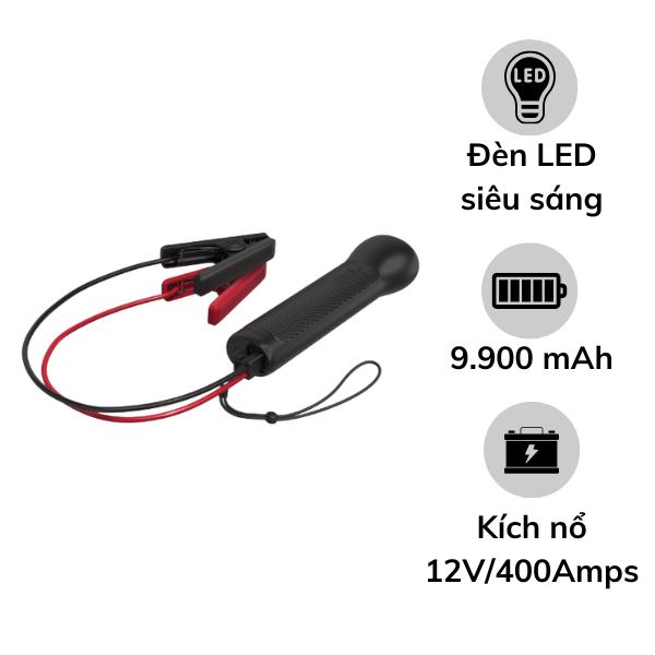 Bộ sạc kích bình Mophie GO Rugged Flashlight 36.6Wh 700Amps