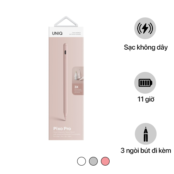 UNIQPIXOPROWHITE - Bút cảm ứng UNIQ Pixo Pro cho iPad