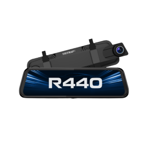 Camera hành trình Vietmap cảnh báo giao thông màn hình gương R440