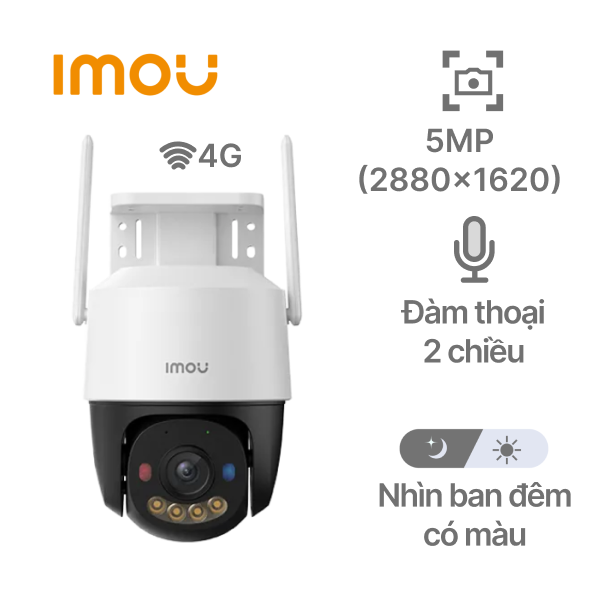 Camera IP ngoài trời 360 độ 5MP IMOU Cruiser hỗ trợ 4G IPC-K7FP-5H0TE