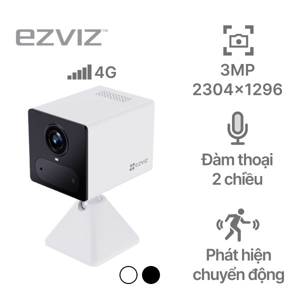 Camera không dây dùng pin 3MP EZVIZ CB2 4G