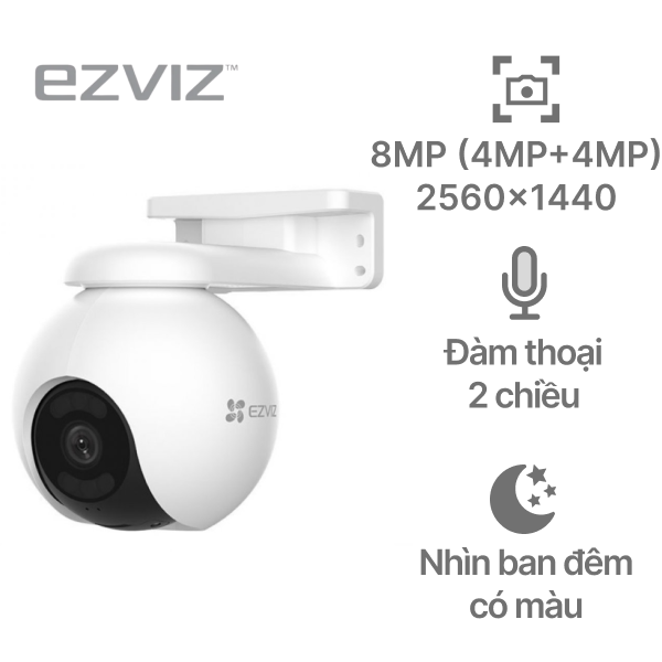Camera Wifi quay quét 4MP EZVIZ H8X 2K+