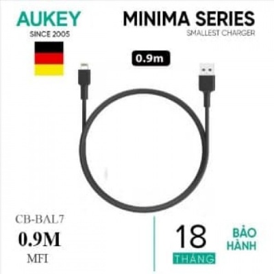 Cáp Aukey USB-A to Lightning 0.9m CB-BAL7