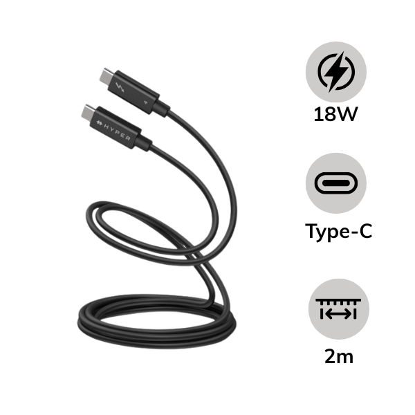 Cáp Thunderbolt 4 Type-C to Type-C HyperDrive 2m