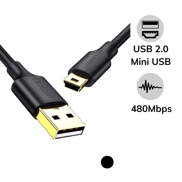 Cáp truyền dữ liệu USB sang Mini USB đầu mạ vàng Ugreen US132