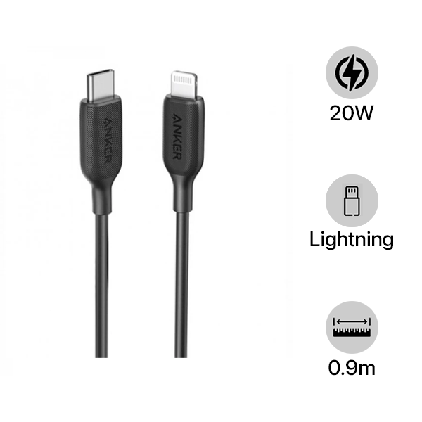 A8832 - Cáp Type C to Lightning Anker Powerline III 0.9M A8832