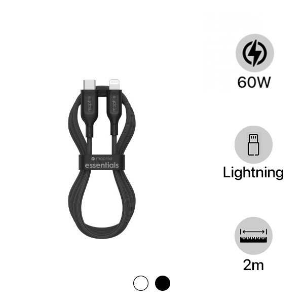 409912245 - Cáp Type-C to Lightning Mophie Essentials MFi 2M