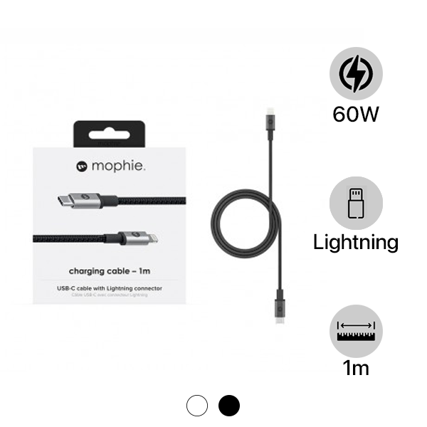 MOPHIECTOLWT - Cáp USB-C to Lightning Mophie MFi 1M - MOPHIECTOLWT