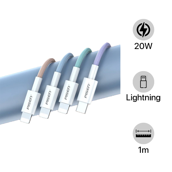 Cáp Type-C to Lightning PISEN Quick Colorful Qua Sử Dụng