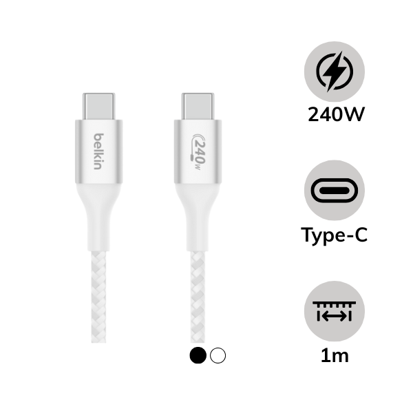 Cáp Type-C to Type-C Belkin 240W 1M