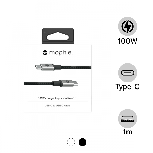 409910383 - Cáp Type-C to Type-C Mophie 100W 1M