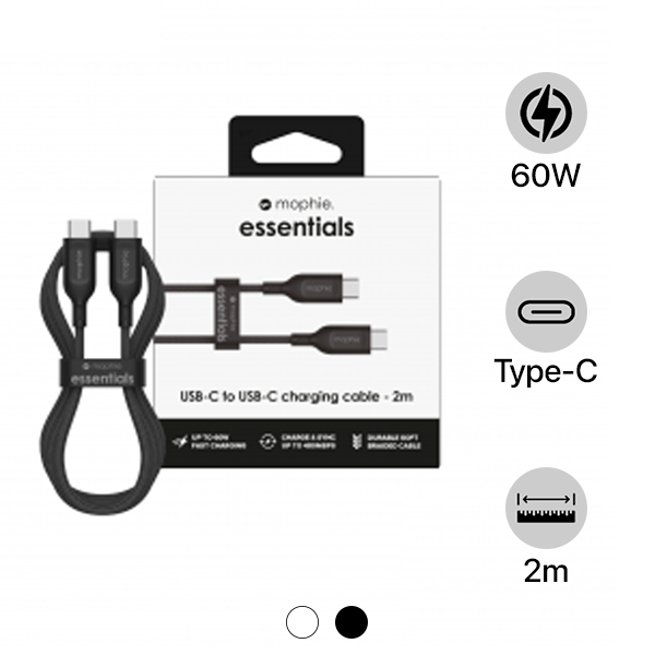 409912237 - Cáp Type-C to Type-C Mophie Essentials 60W 2M