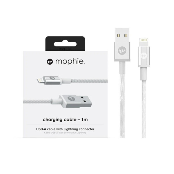 MOPHIEATOLWT - Cáp USB-A to Lightning Mophie MFi 1M