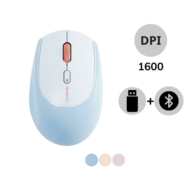 Chuột không dây Bluetooth MicroPack Silent Soft Silicone Lifestyle MS-201W