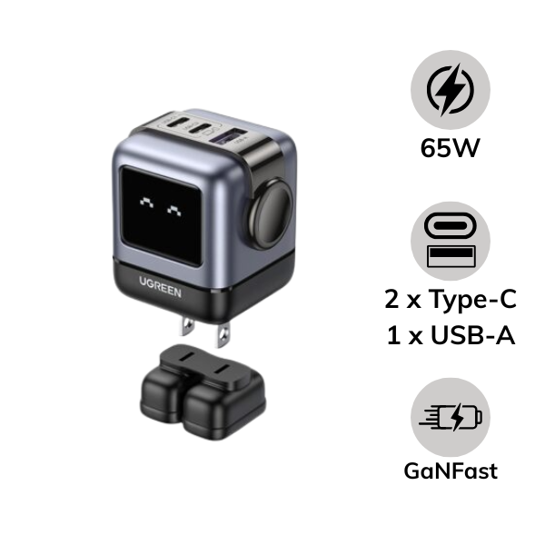 Cốc sạc nhanh 65W RoboGaN Mini Ugreen CD361