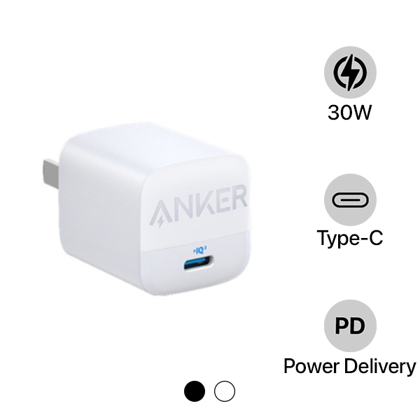 A2639J21 - Cốc sạc nhanh Anker 30W Type-C PD 313 Charger Series 3 A2639