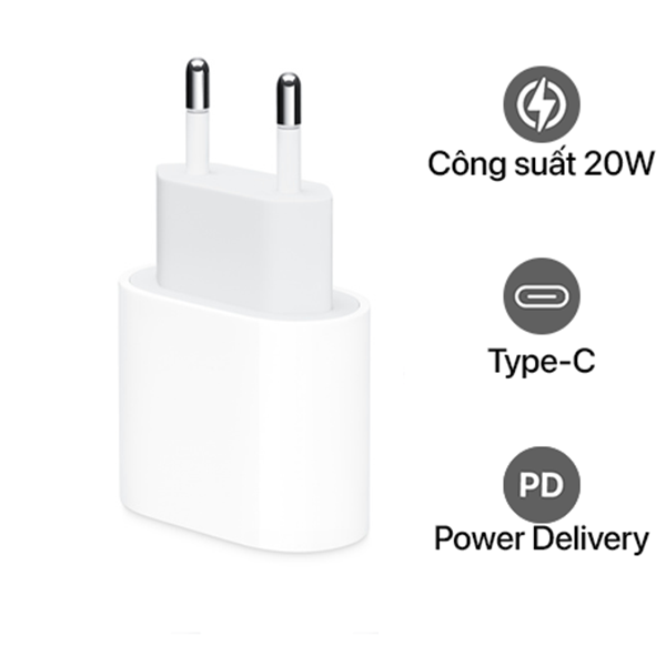 MHJE3ZA A - Cốc sạc nhanh Apple 20W Type-C Chính Hãng MHJE3ZA