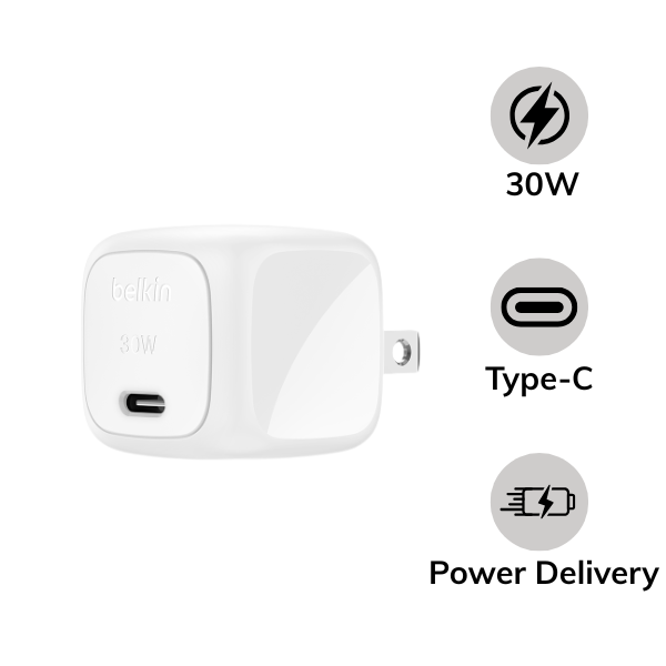 Cốc sạc nhanh Belkin 30W Type-C PD Wall Charger