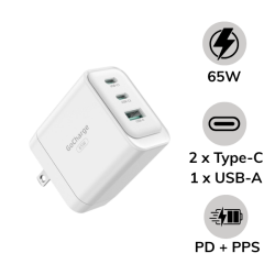 Cốc sạc nhanh Innostyle 65W PD Fast Charger GoCharge 3-Port Charger