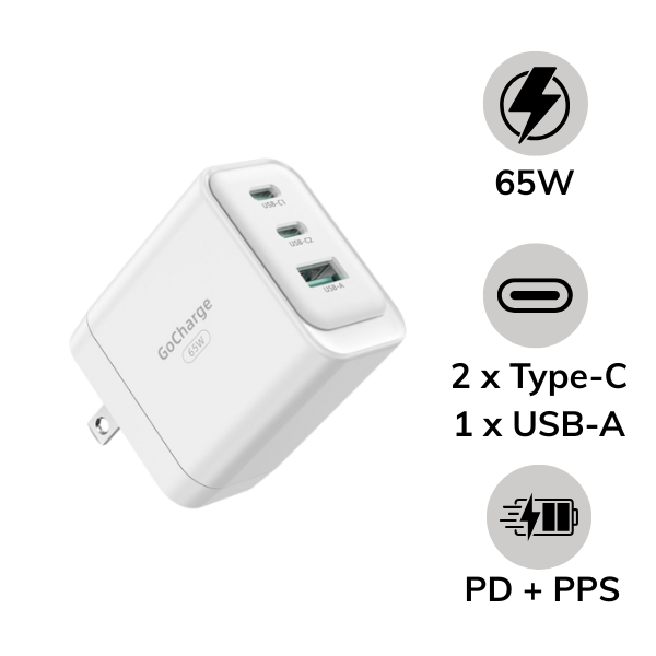 Cốc sạc nhanh Innostyle 65W PD Fast Charger GoCharge 3-Port Charger