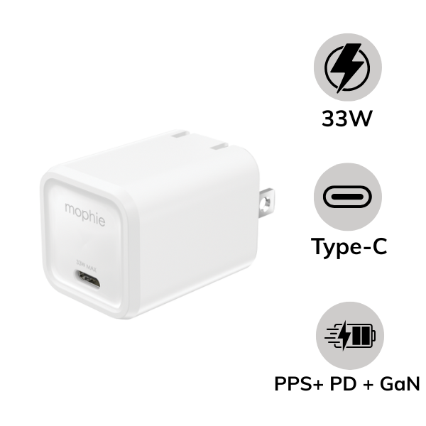Cốc sạc nhanh Mophie Essentials 33W Type-C PD GaN