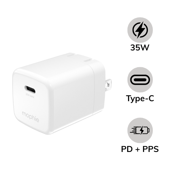Cốc sạc nhanh Mophie Essentials 35W Type-C PD GaN
