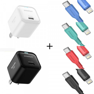 COMBO33W - Combo Cốc + Cáp sạc nhanh Innostyle 33W Type-C