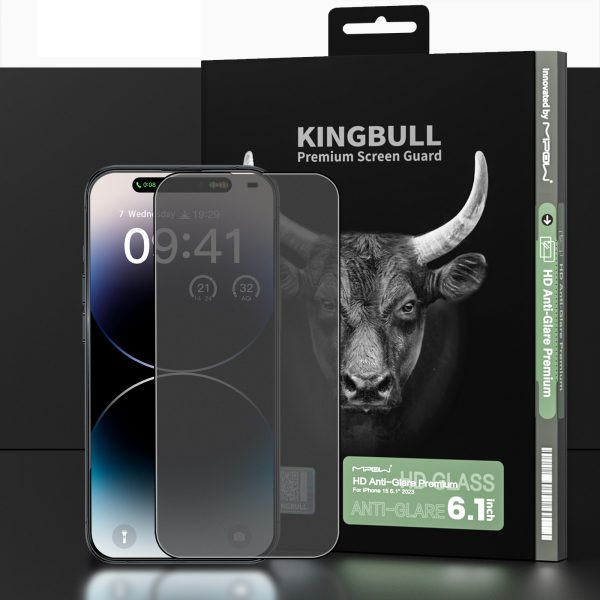 BJ529BK - Cường lực chống vân tay iPhone 15 Mipow Kingbull