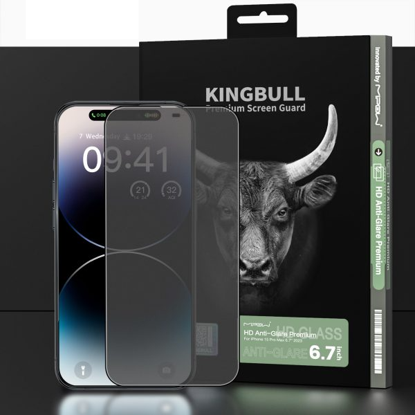 Cường lực chống vân tay iPhone 15 Pro Max Mipow Kingbull