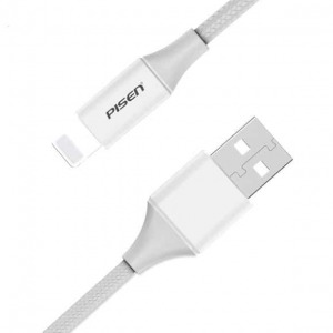 Cáp USB-A to Lightning Pisen 2.4A Braided 1.2M Fast Pro