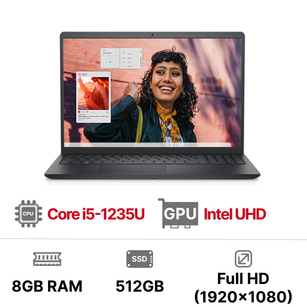 Laptop Dell Inspiron 15 3530 N5I5003W1 i5-1235U|8GB|512GB|15.6 FHD|OB|Win11+Office