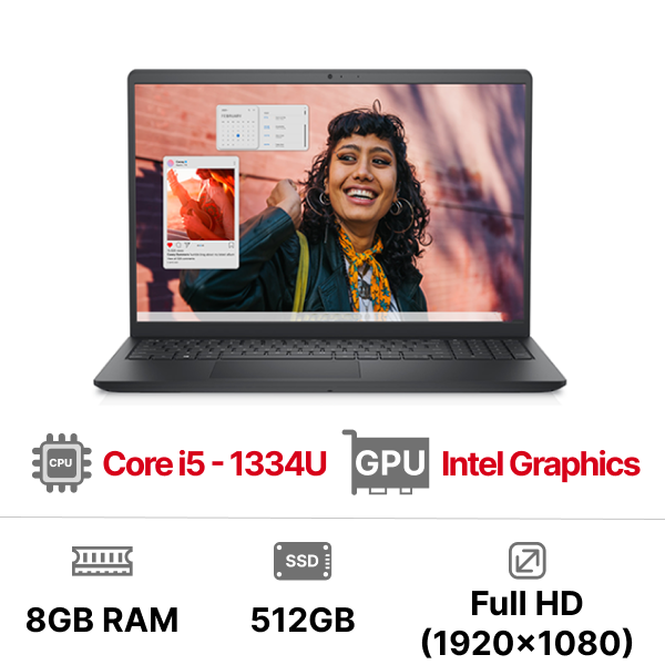Laptop Dell Inspiron 15 3530 N5I5407W1 i5-1334U|8GB|512GB|15.6 FHD|OB|Win11+Office