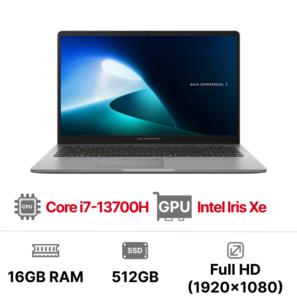 Laptop ASUS ExpertBook P1 P1403CVA-i7SE16-63WS i7-13700H|16GB|512GB|OB|14 inch FHD|Win11+Office