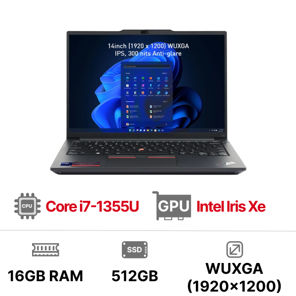 Laptop Lenovo Thinkpad E14 GEN 5 21JK00PFVA i7-1355U|16GB|512GB|OB|14 inch WUXGA|Dos
