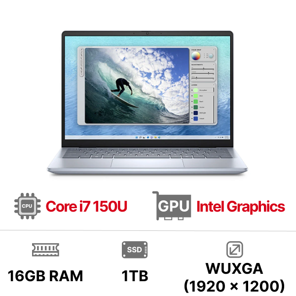 Laptop Dell Inspiron 14 5440 7FN5J Core I7-150U|16GB|1TB|OB|14 inch FHD+|Win11+Office