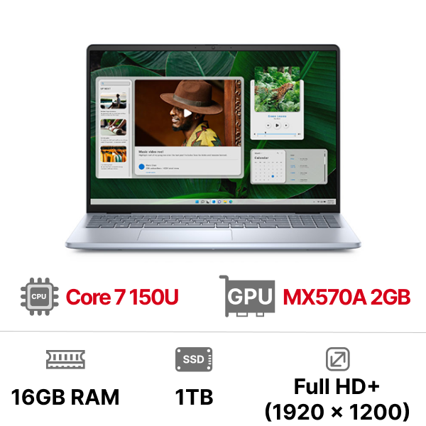 Laptop Dell Inspiron 16 5640 KHPF5 Core 7 150U|16GB|1TB|16 inch FHD+|MX570 2GB|Win11+Office