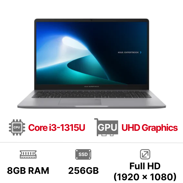 Laptop Asus ExpertBook P1 i3-1315U 8GB 256GB Win11 (P1503CVA-i308256-50W)