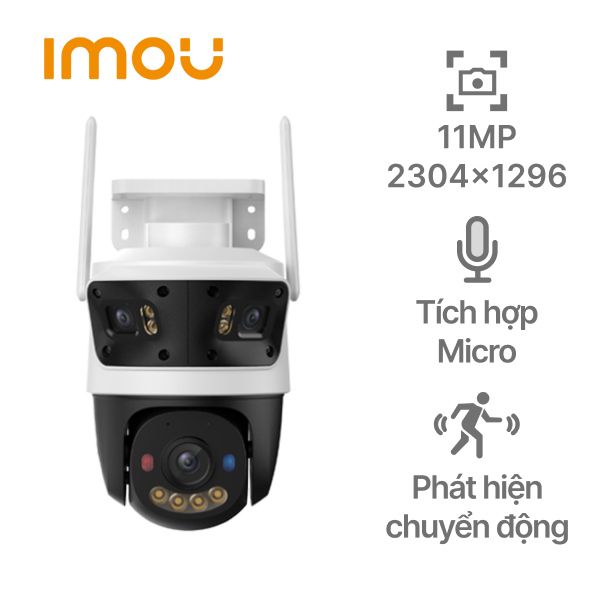 Camera 3 ống kính ngoài trời Imou IPC-S7UP-11M0WED (Cruiser Triple 11MP)