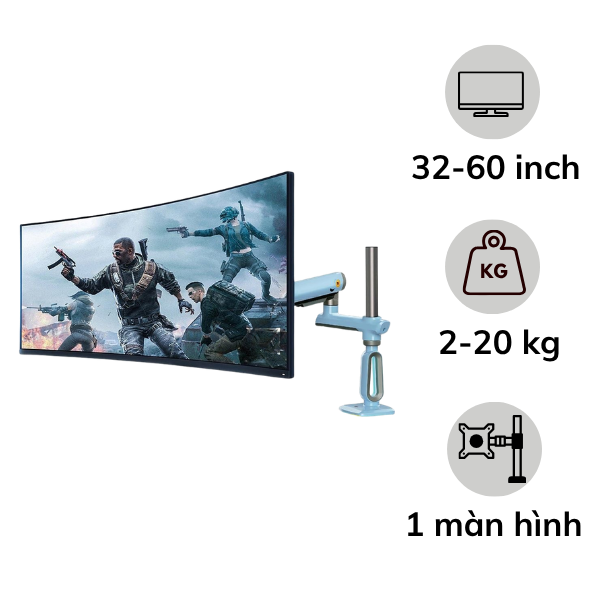 Giá treo màn hình máy tính North Bayou Led RGB M9 32-60 inch