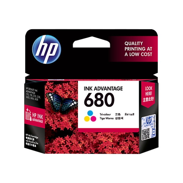 Hộp mực máy in HP 680 Tri-color Ink Advantage (F6V26AA)