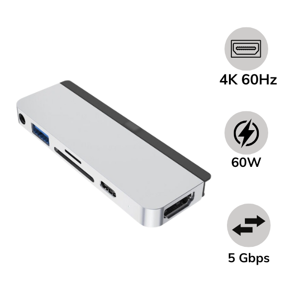 Hub chuyển đổi HyperDrive 6 in 1 Type-C HDMI HD319B