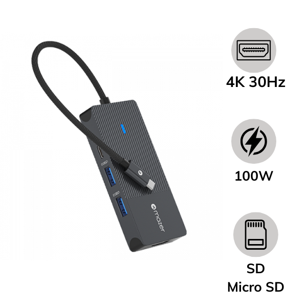 Hub chuyển đổi Mazer 7 in 1 Type-C Infinite.Multimedia Pro MULTI7002